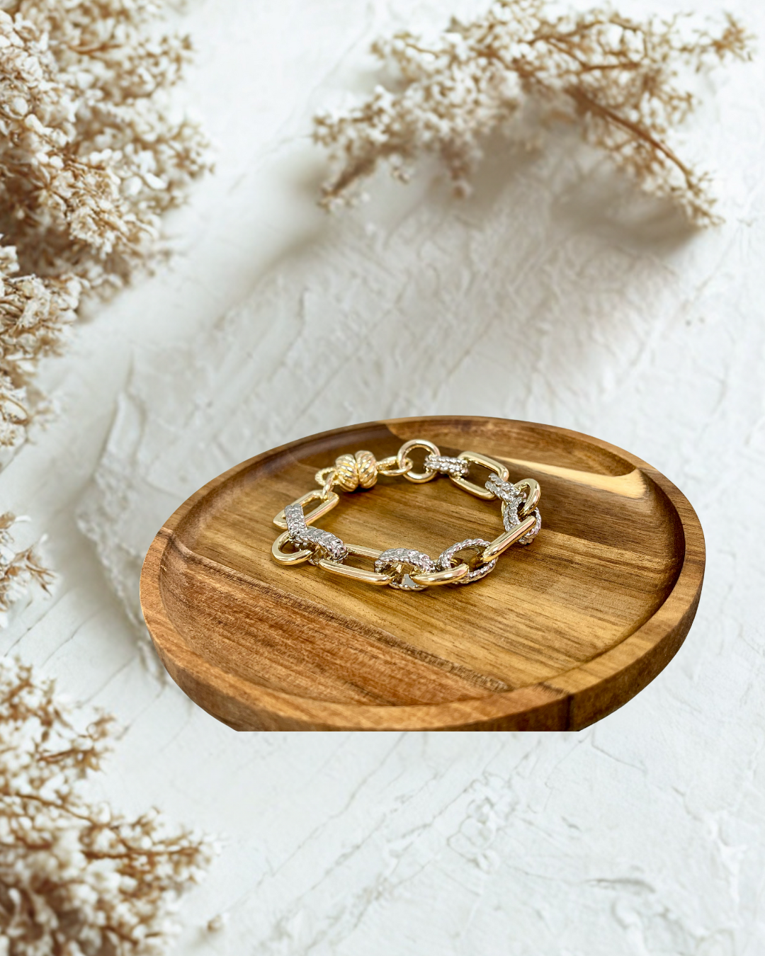 Thick Silver/Gold Combo Magnetic Bracelet