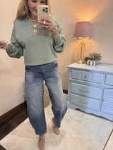 Sage Green Scuba Classic Crew Neck Sweatshirt