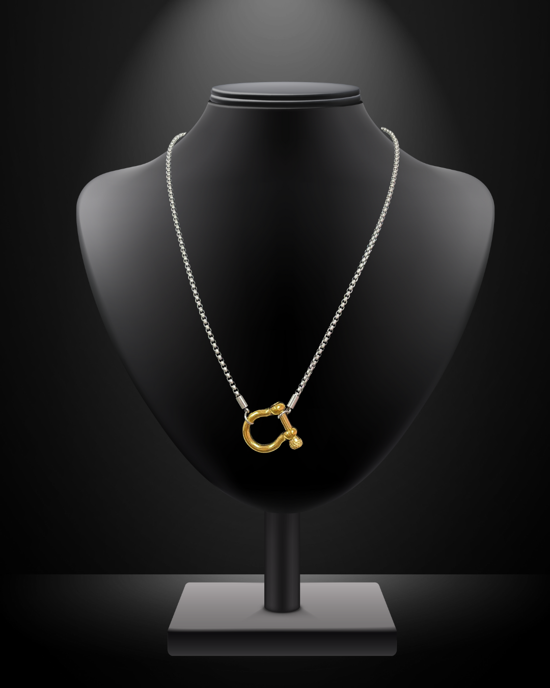 Antique Metal Horsebit Necklace (2 colors)