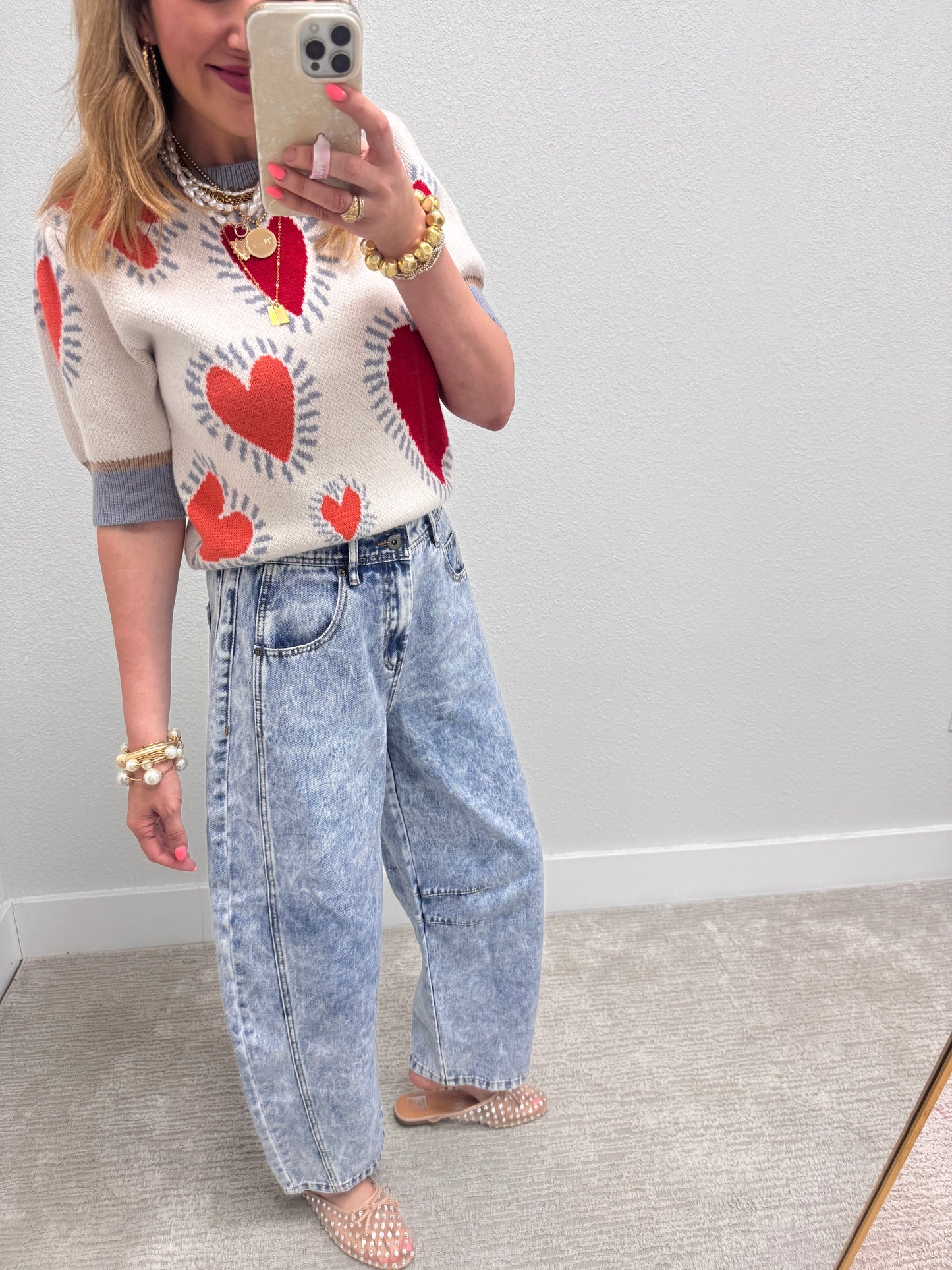 Mineral Washed Barrel Jeans