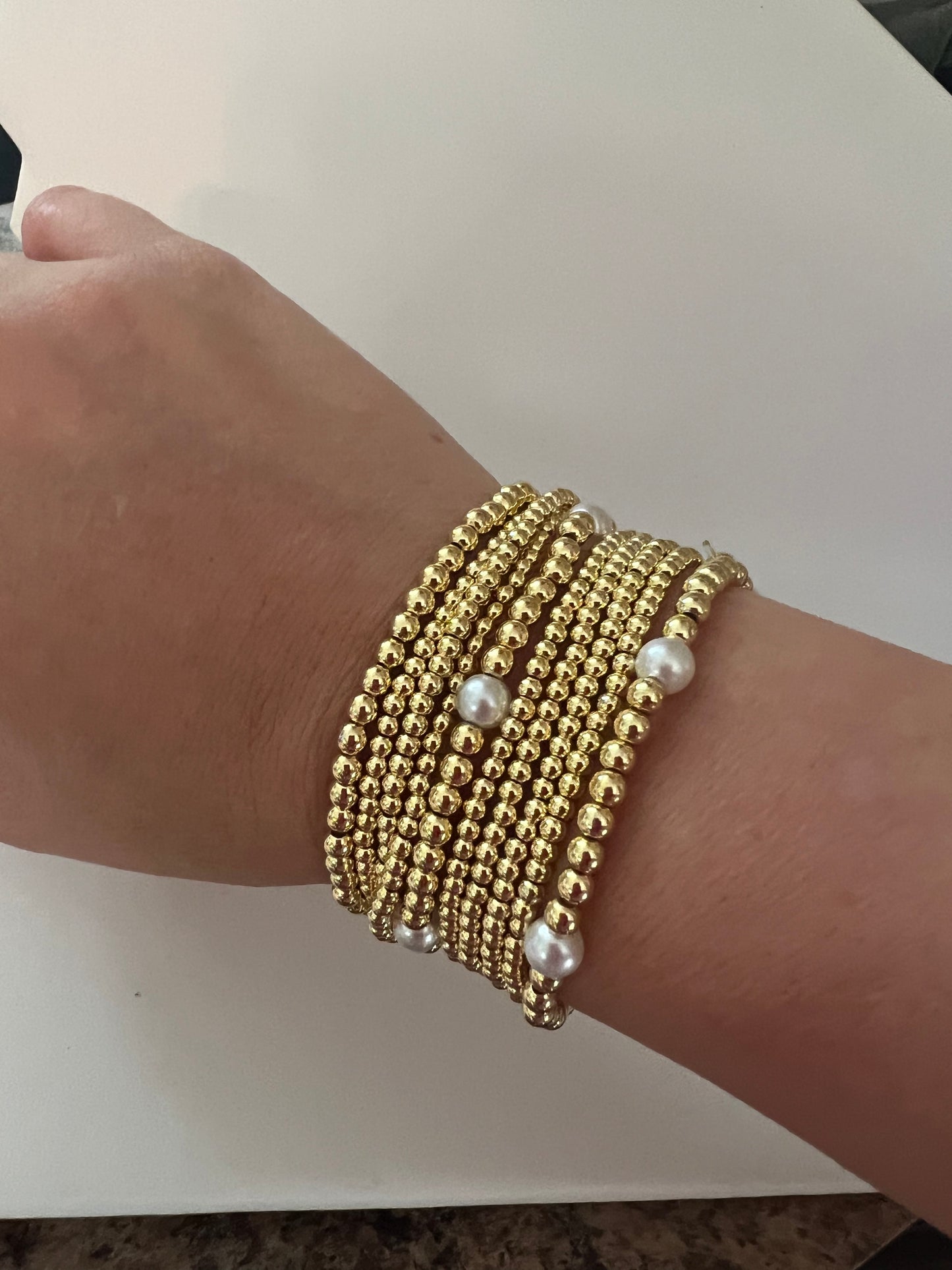 Set of Two 3mm Bead Bracelets