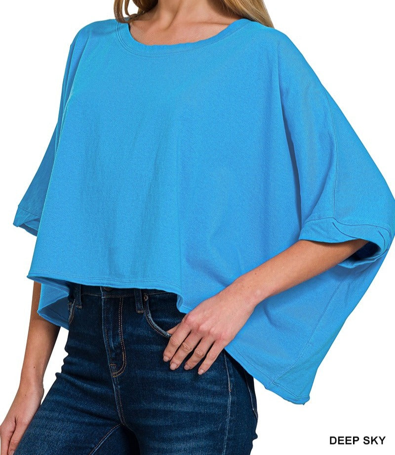 Deep Sky Oversized Round Neck Box Tee