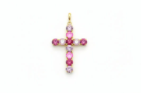Luxe Crystal Cross Pendant- 3 Colors