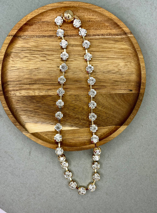 WR Clear AB Crystal 8mm Stone Magnetic Necklace