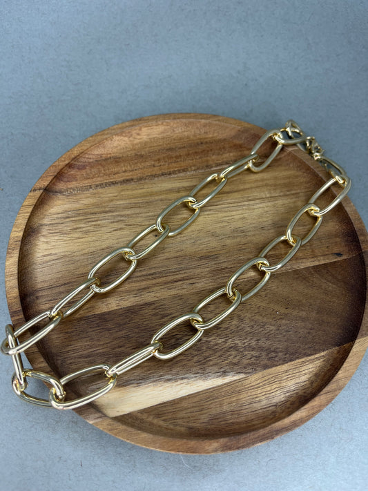 14K Gold Dipped Link Necklace