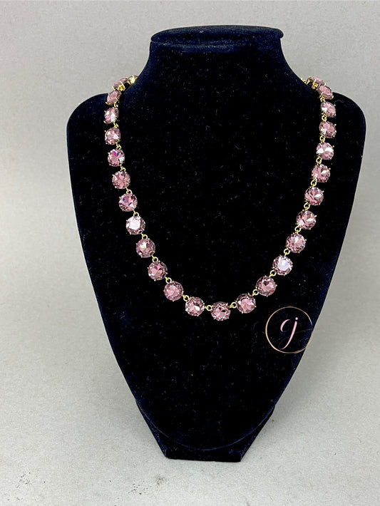 Luxe Purple Solid Crystal Necklace
