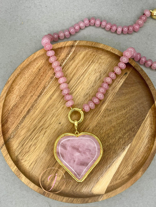 Bead Magnetic Bead Necklace With Removable Heart Charm