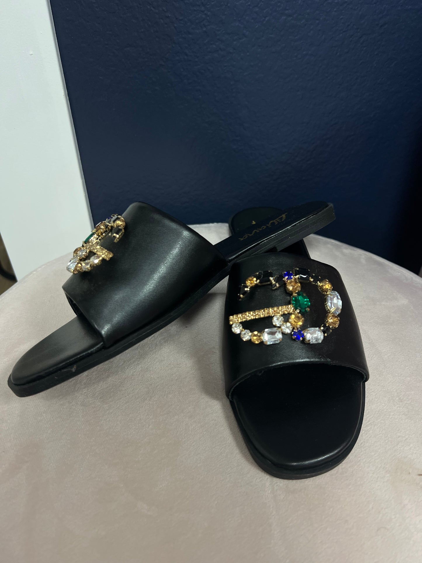 Black Crystal Sandal