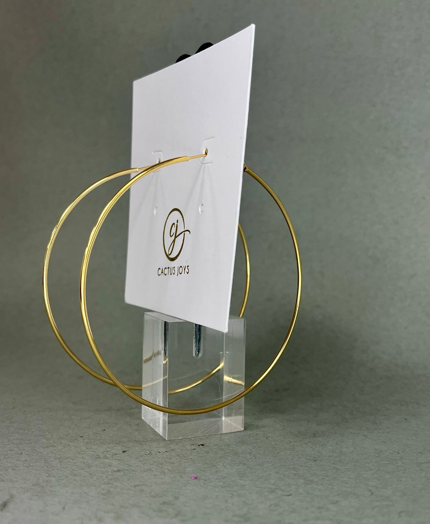 Large 14K Dipped Thin Gold Hoops