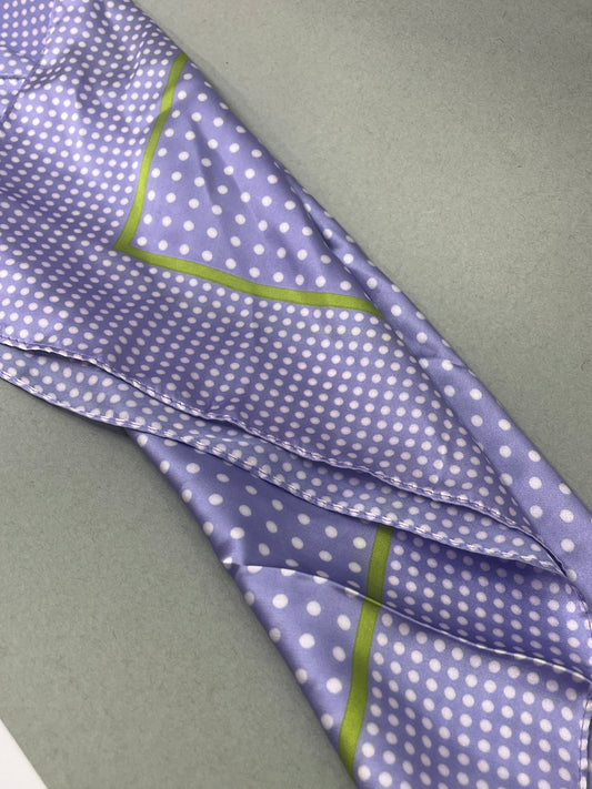Purple & Green Neck Scarf With Holder