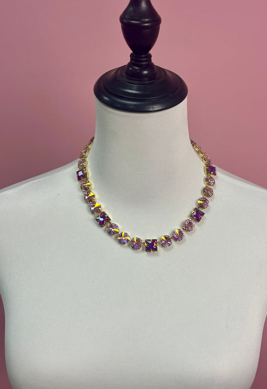 Crystal Multi Shape Magnetic Necklace- 2 Colors