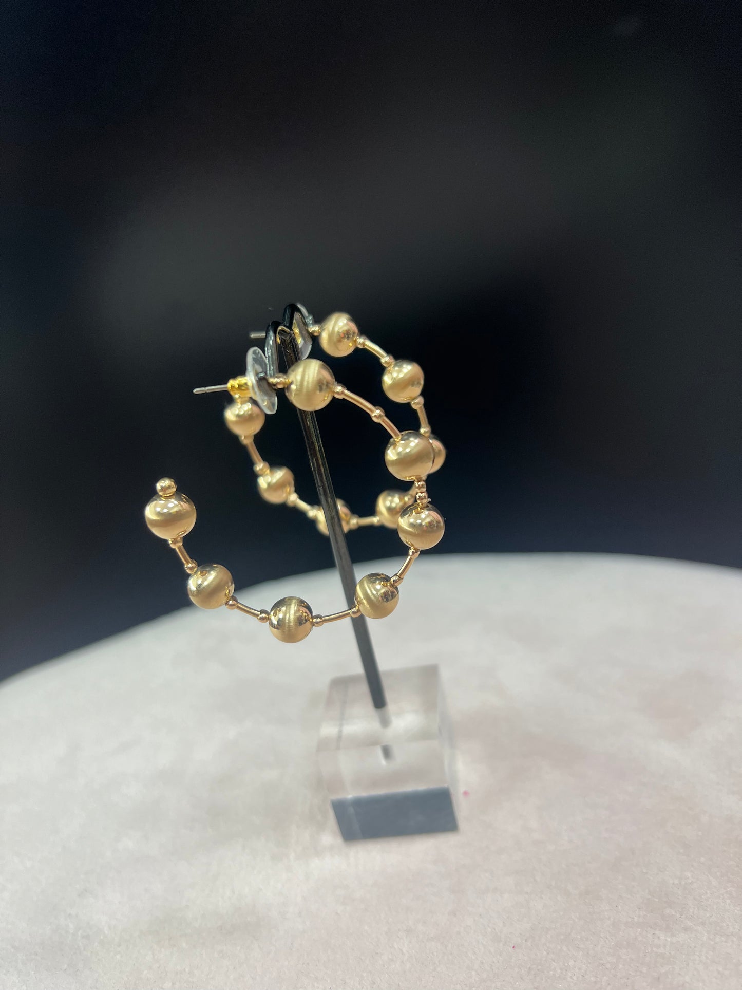 Bead Hoop Earrings (Gold & Silver) FS