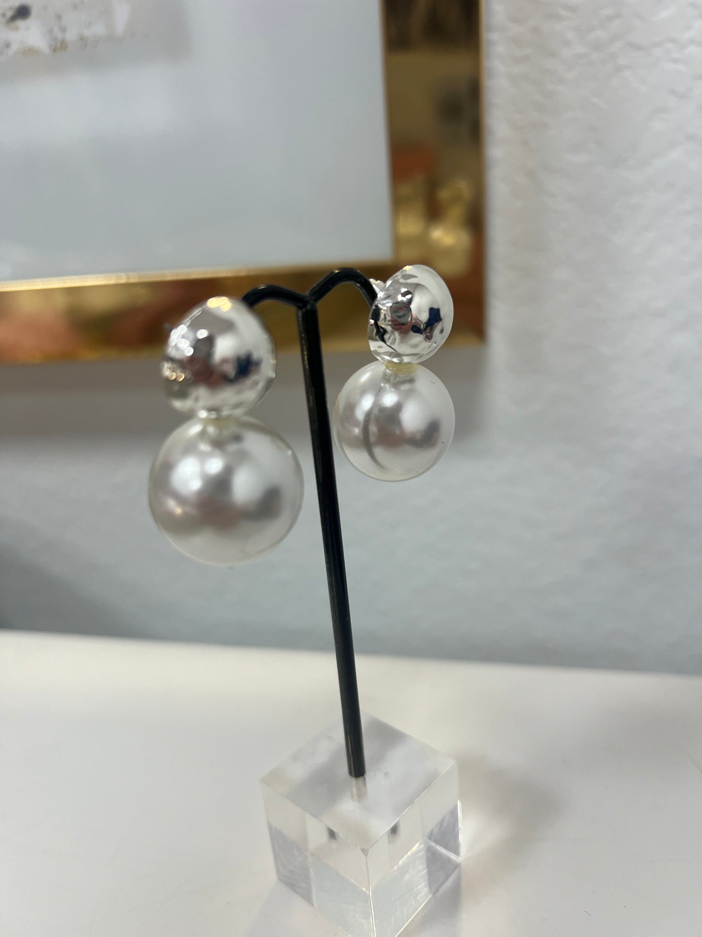 Stud & Pearl Earrings (Gold/Silver) FS