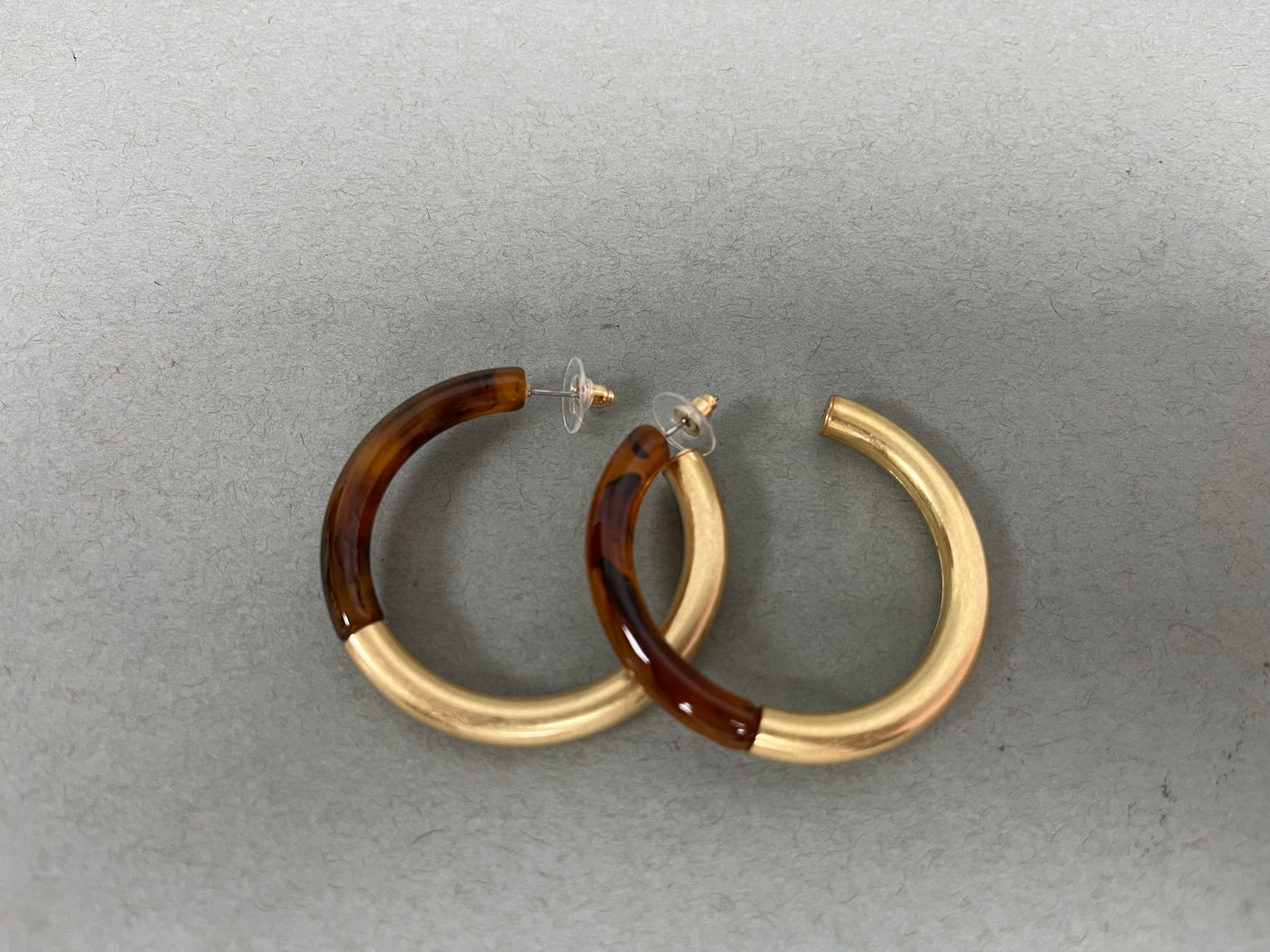 Tortoise Shell & Gold Hoops