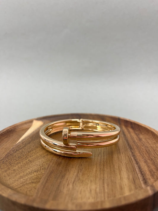 Nail Hinged Cuff- Gold