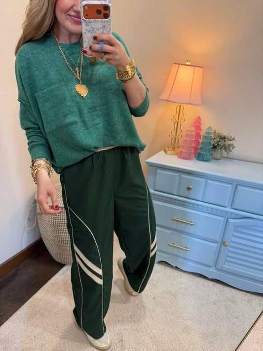 Dark Green Melange Long Sleeve