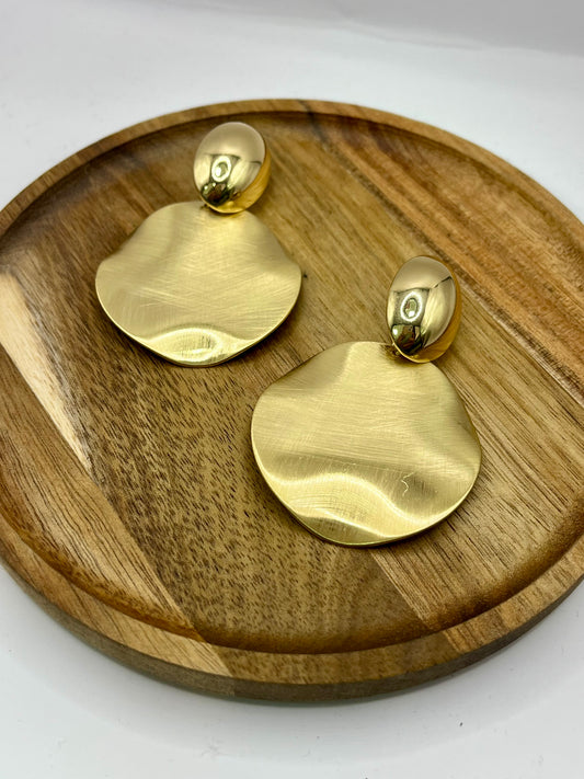 Double Circle Gold Earrings