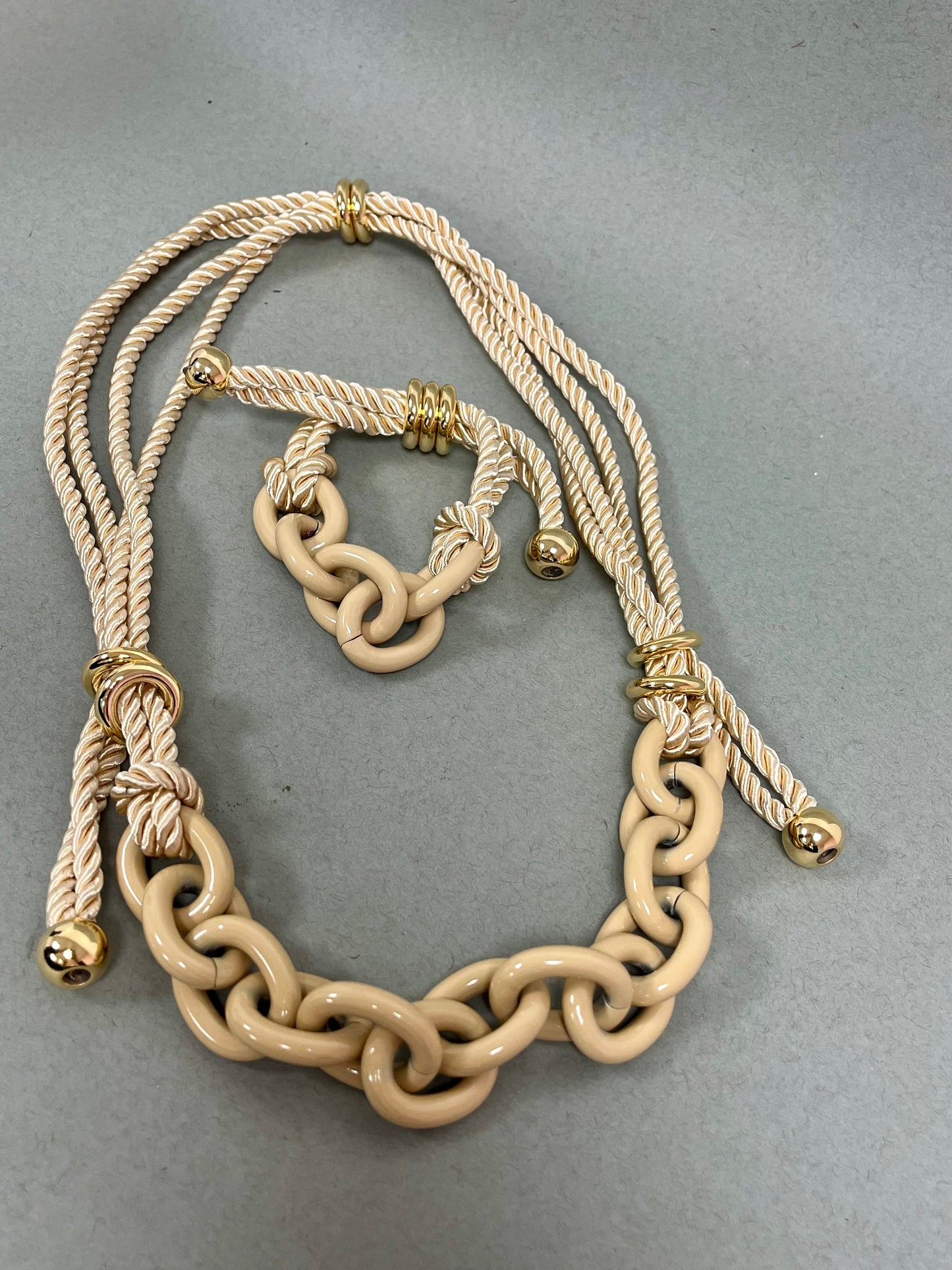 Natural Colored Coated Link Bracelet