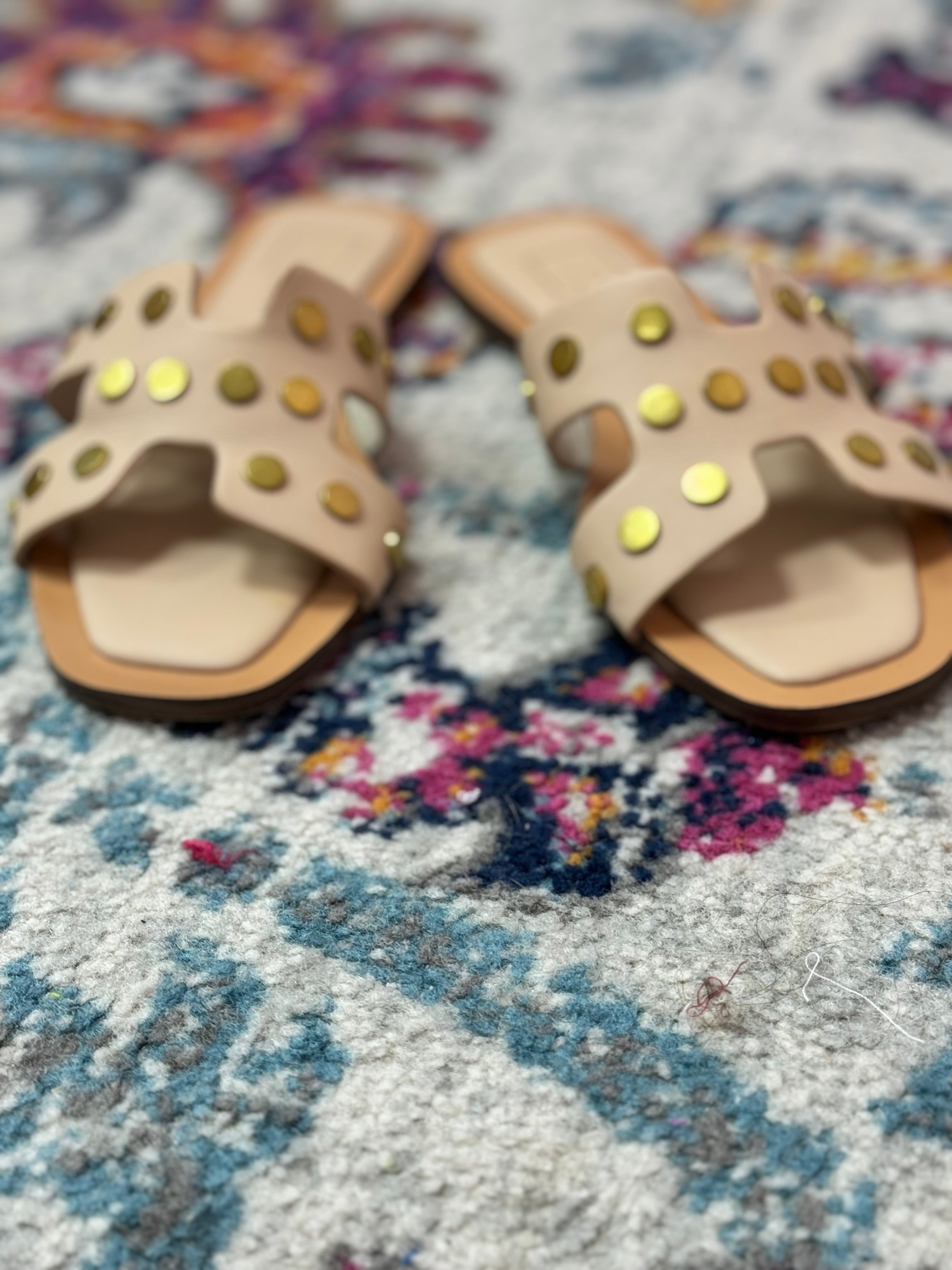 Nude Studded Sandals FS
