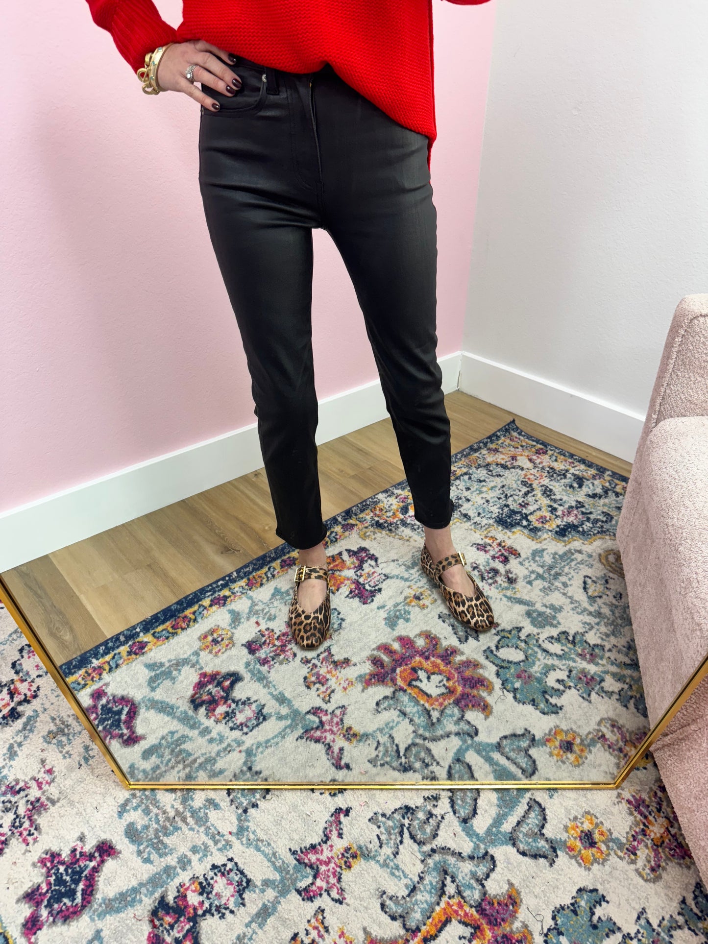 DAZE Black Coated Asphalt High Rise Jeans