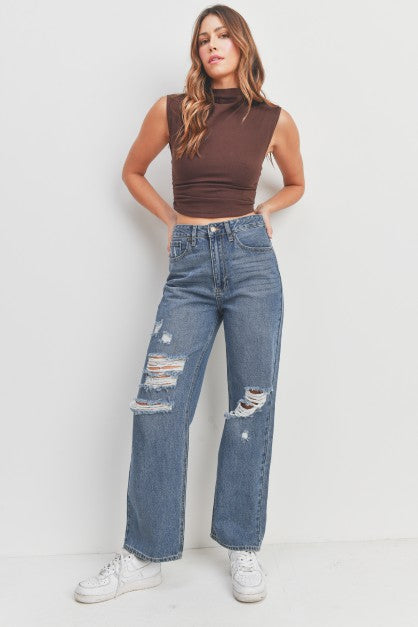 Heather Welper Collection JBD Distressed Dad Jean FS