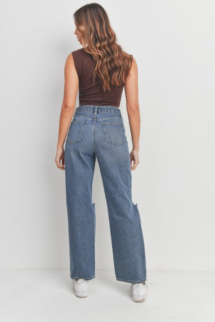 Heather Welper Collection JBD Distressed Dad Jean FS