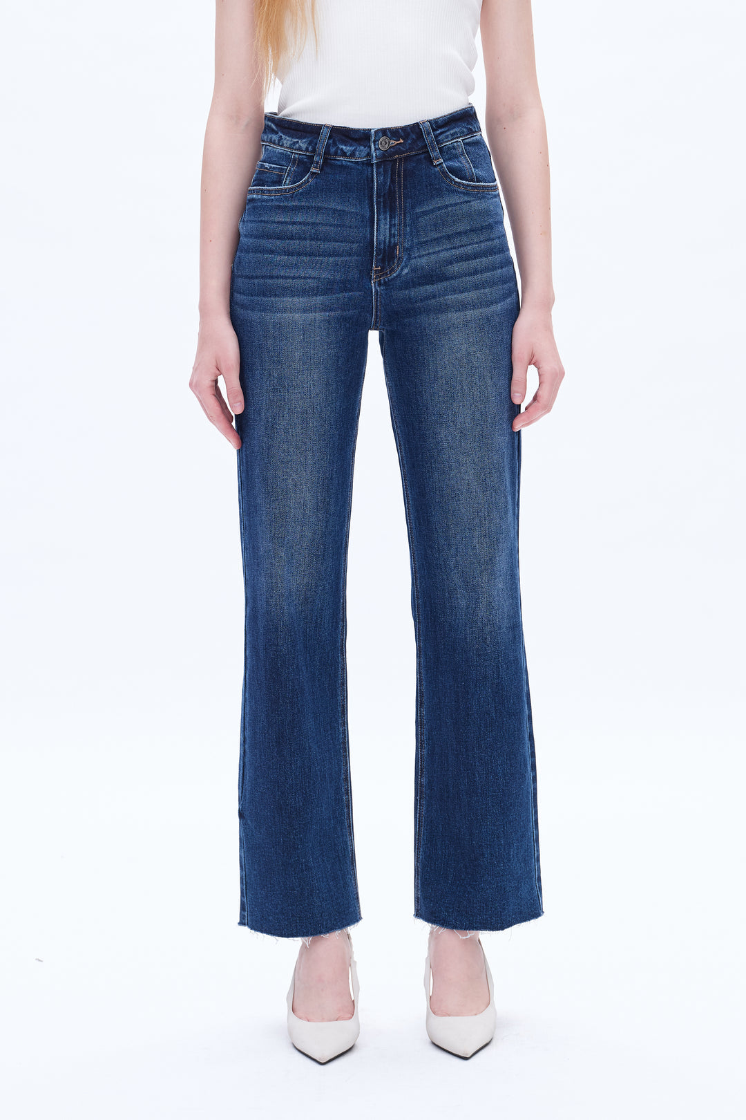 Heather Welper Collection Dark Wash Straight Leg Jeans FS