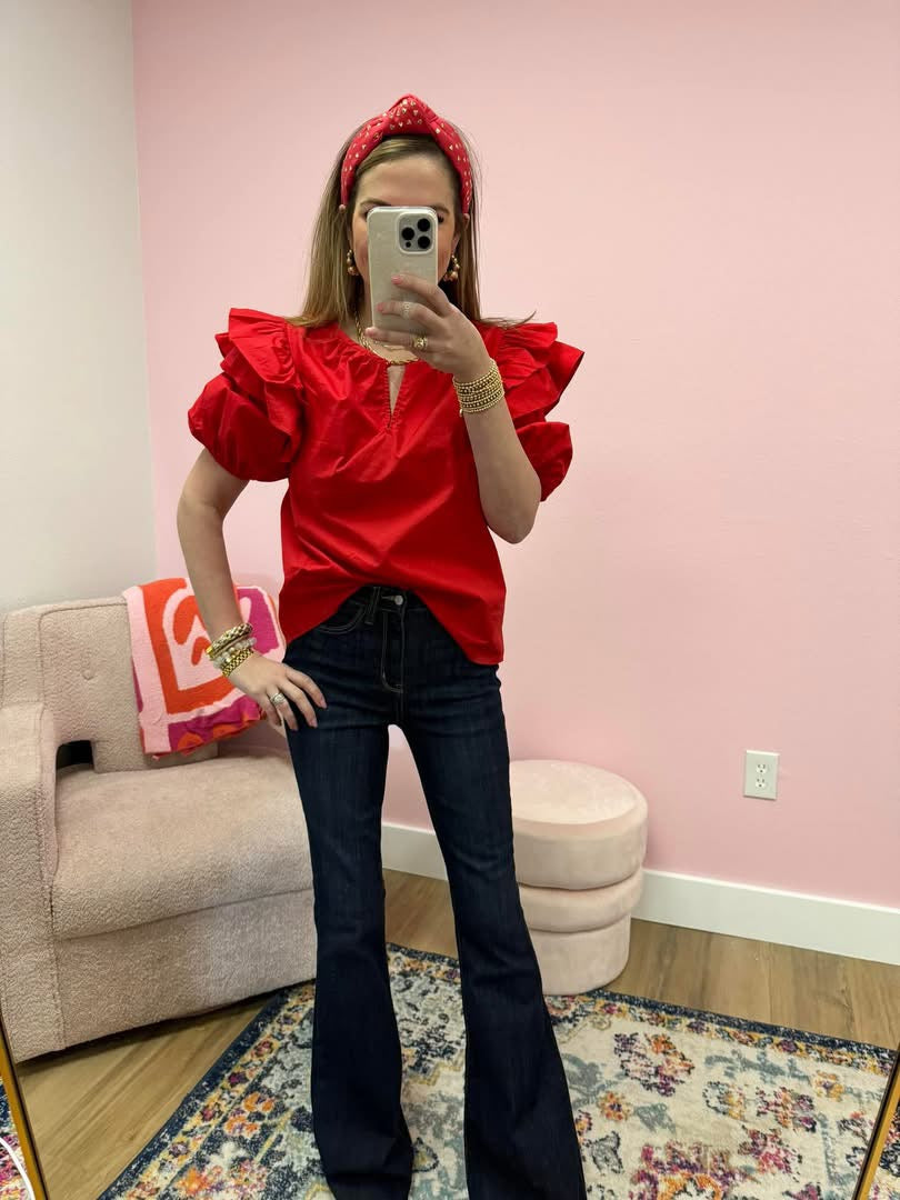 Judy Blue Raw Hem Flare Jeans