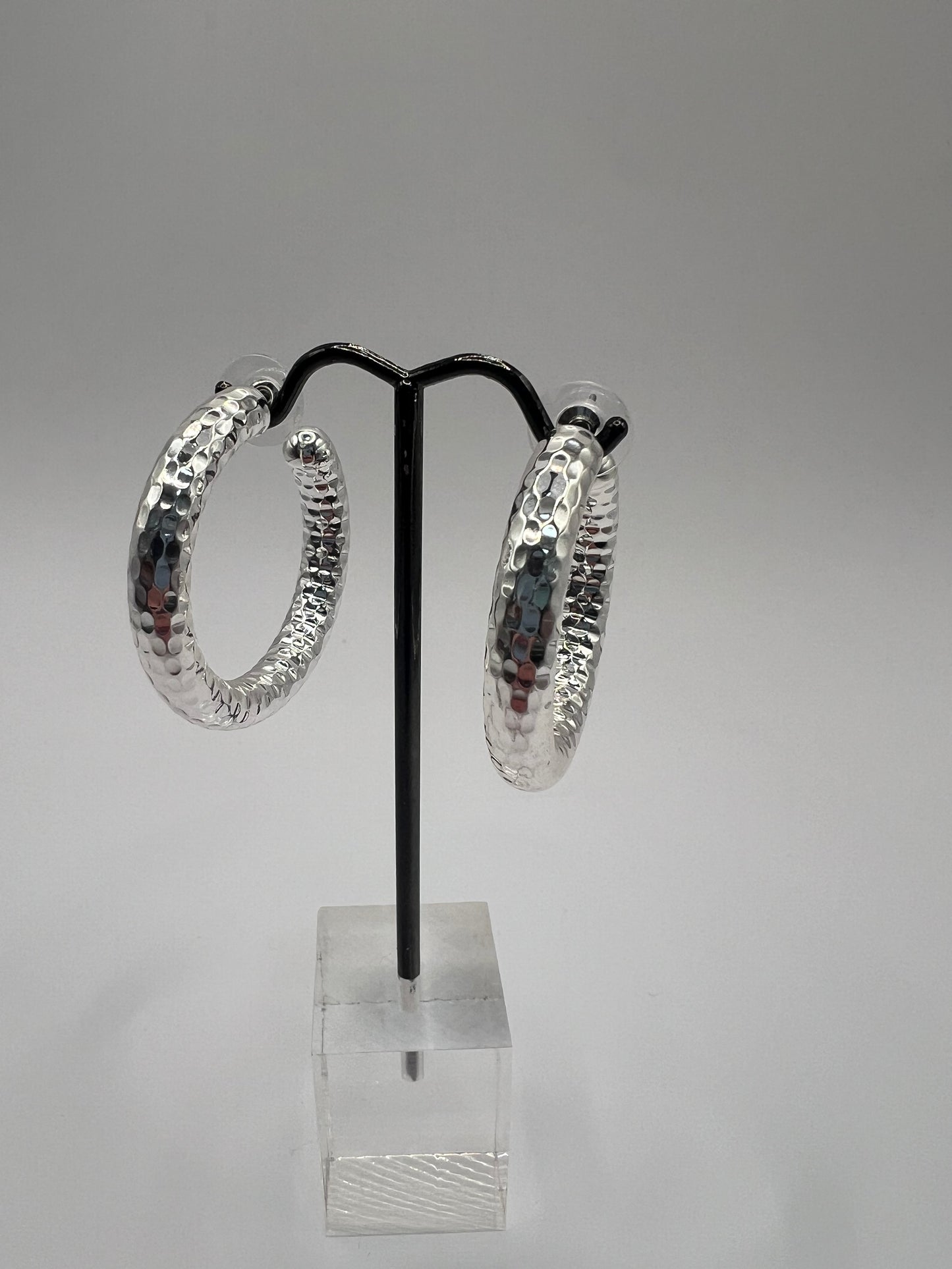 Chunky Textured Hoops (Gold and Silver)