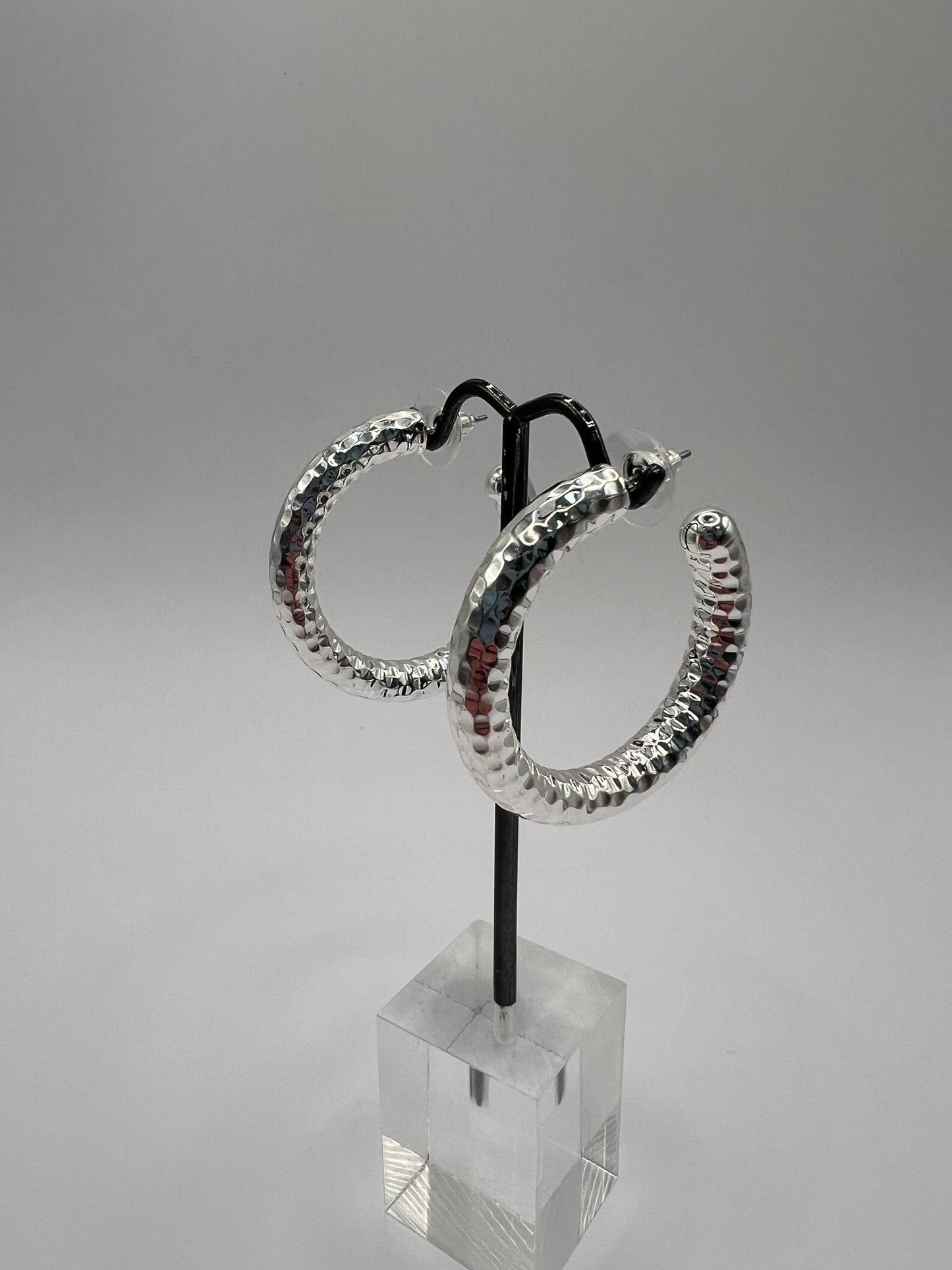 Chunky Textured Hoops (Gold and Silver)