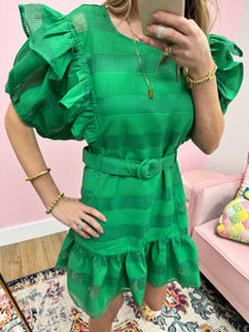 Green Belted Dress FS