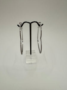 Diamond Heart Hoops (Silver and Gold)