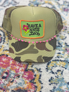 Have a Nice Day Camo Hat