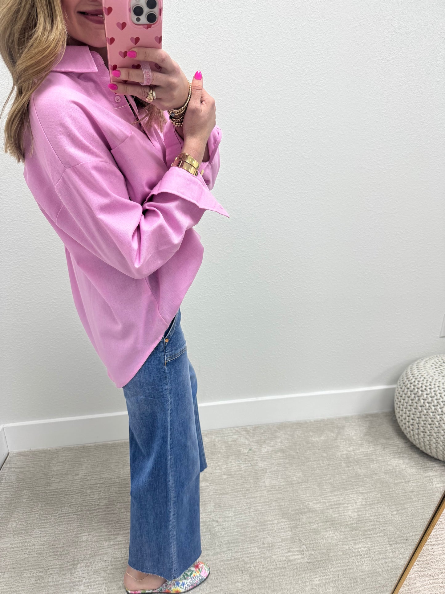 High Rise Relaxed Front Seam Crop Jeans