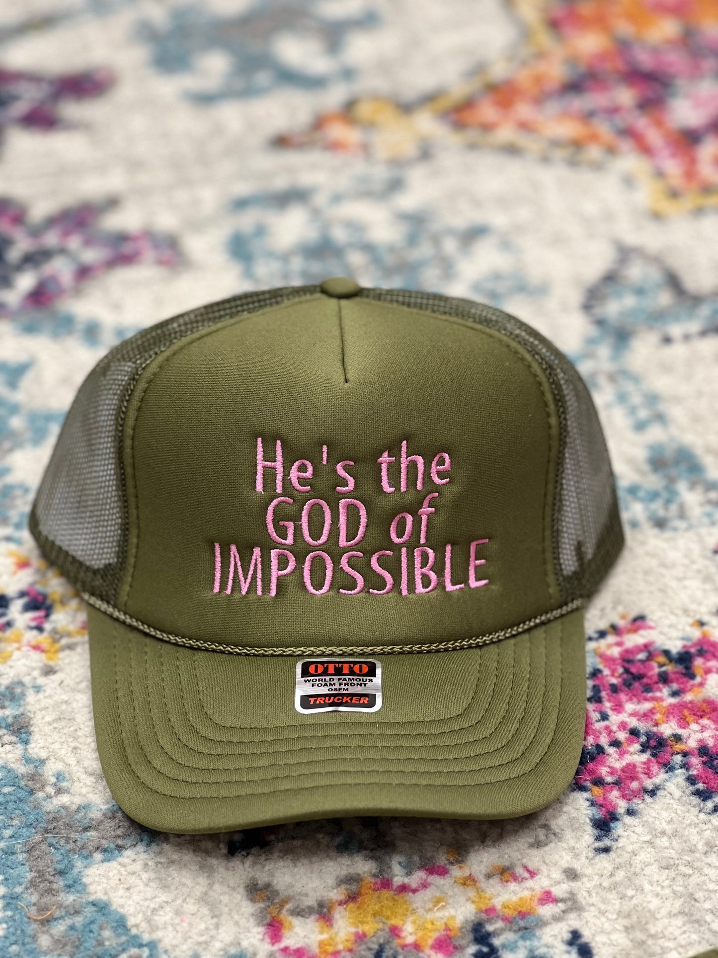 Hes the God of Impossible Trucker Hat (Multiple Colors)