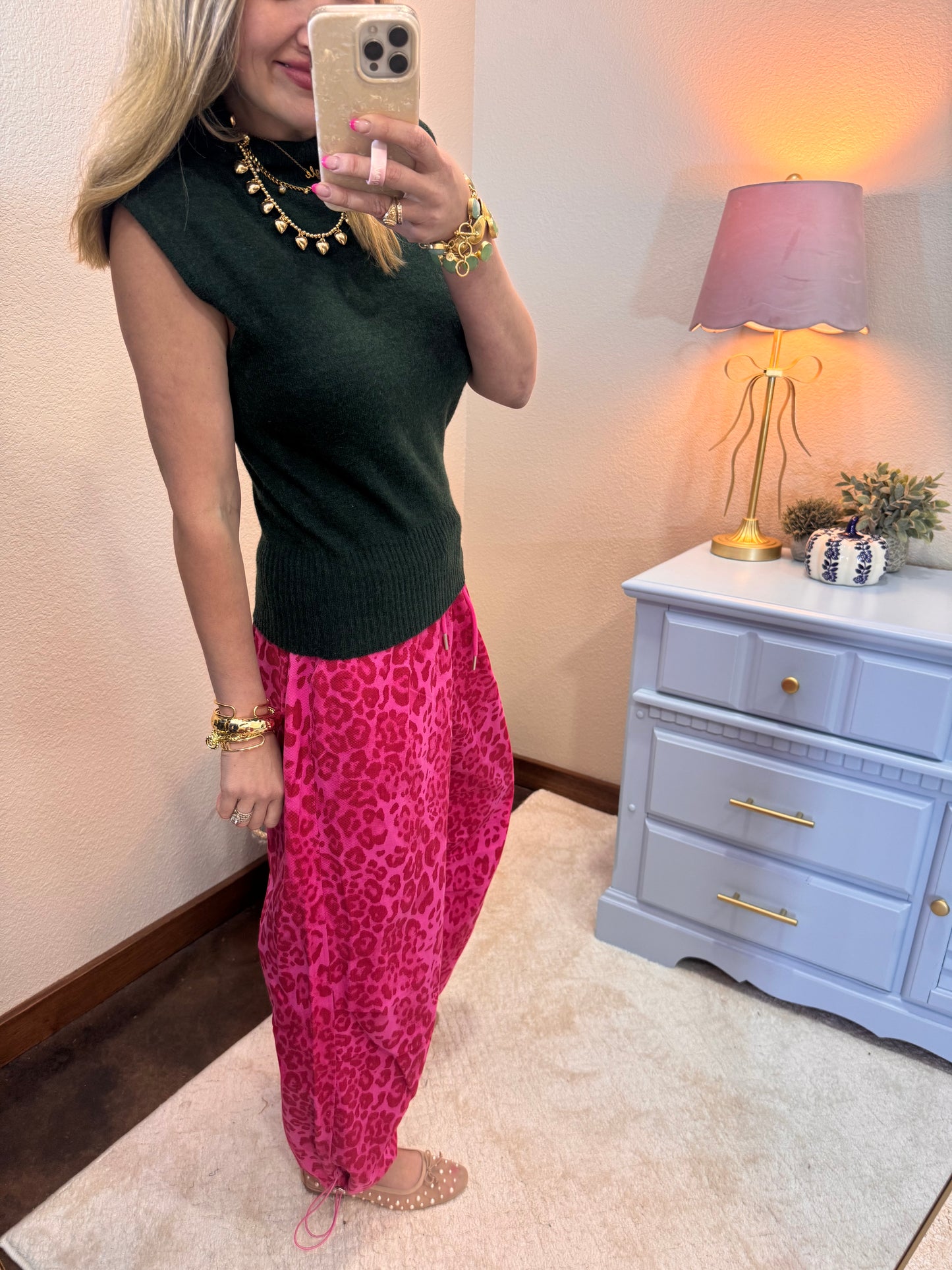 Deep Green High Neck Sleeveless Knit Top