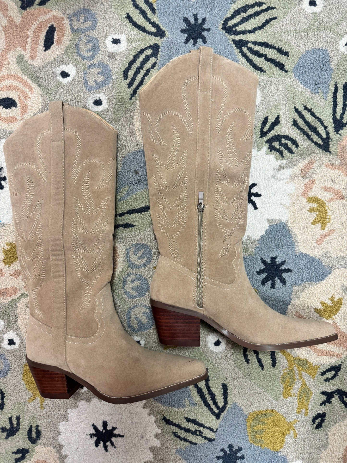 Taupe Suede Tall Boots FS