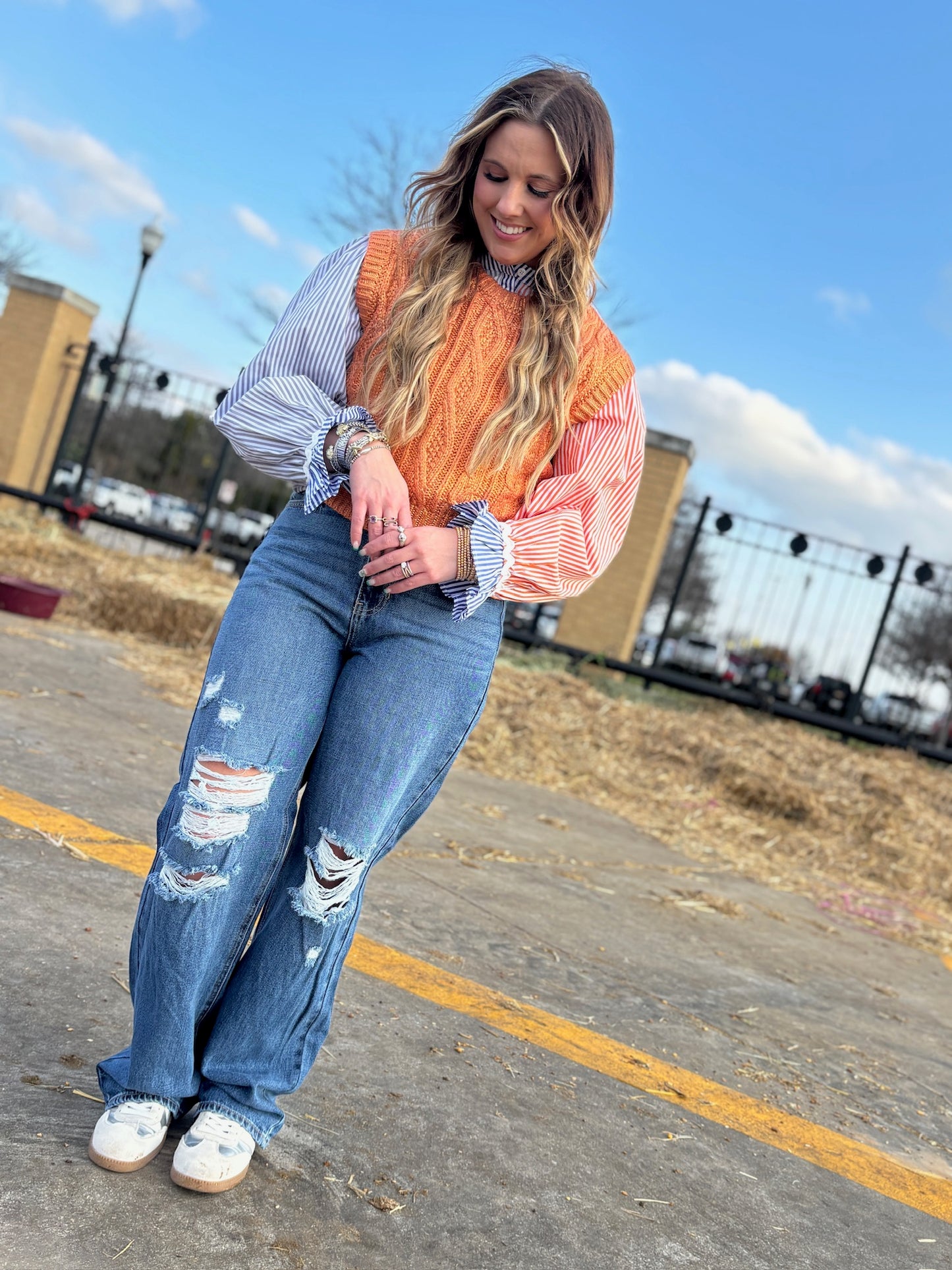 Heather Welper Collection JBD Distressed Dad Jean FS