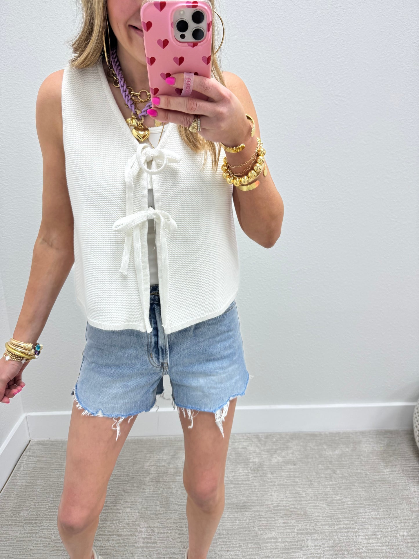 High Rise Denim Shorts