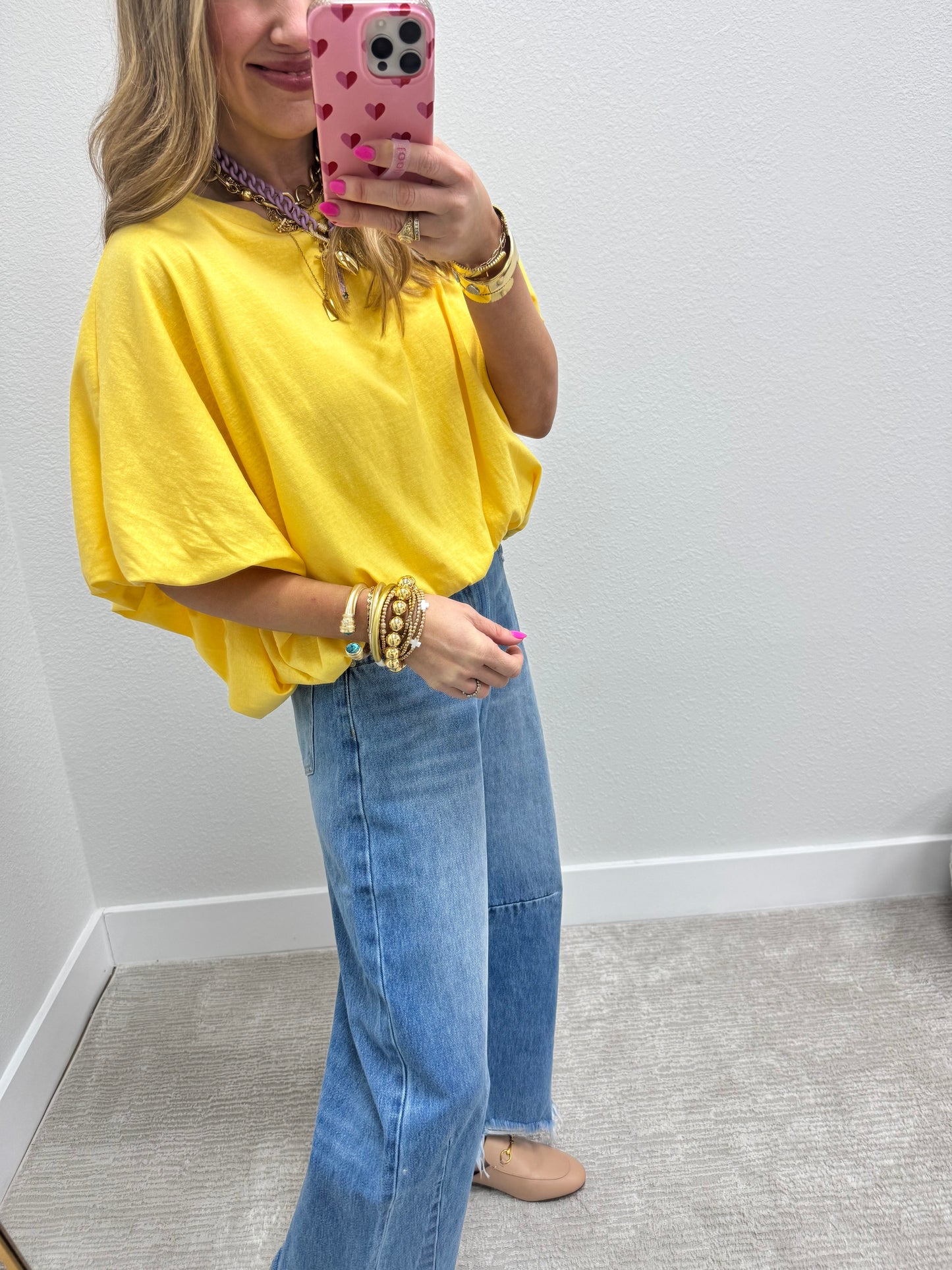 High Rise Drop Barrel Jeans