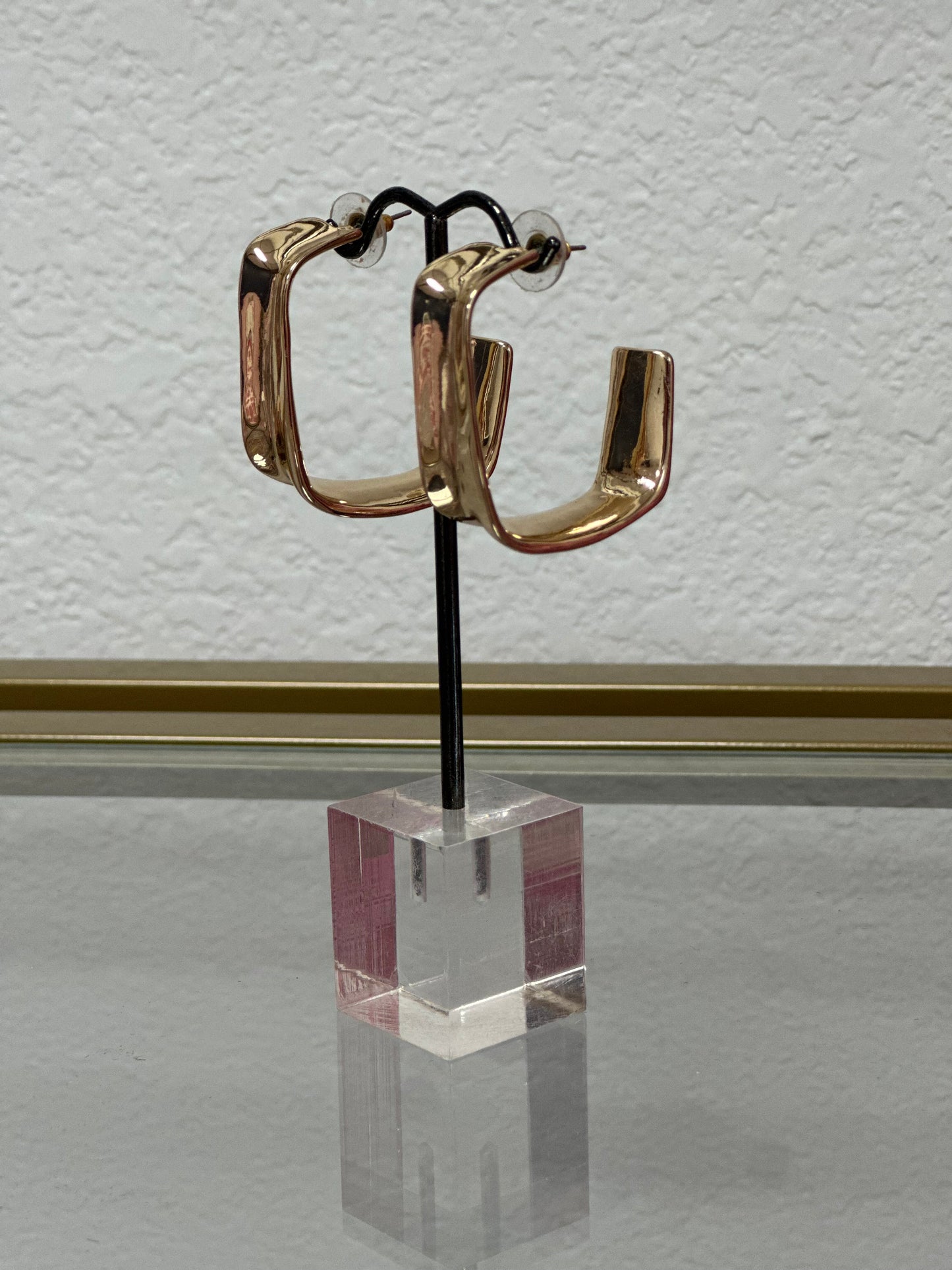 Gold Square Hoop Earring