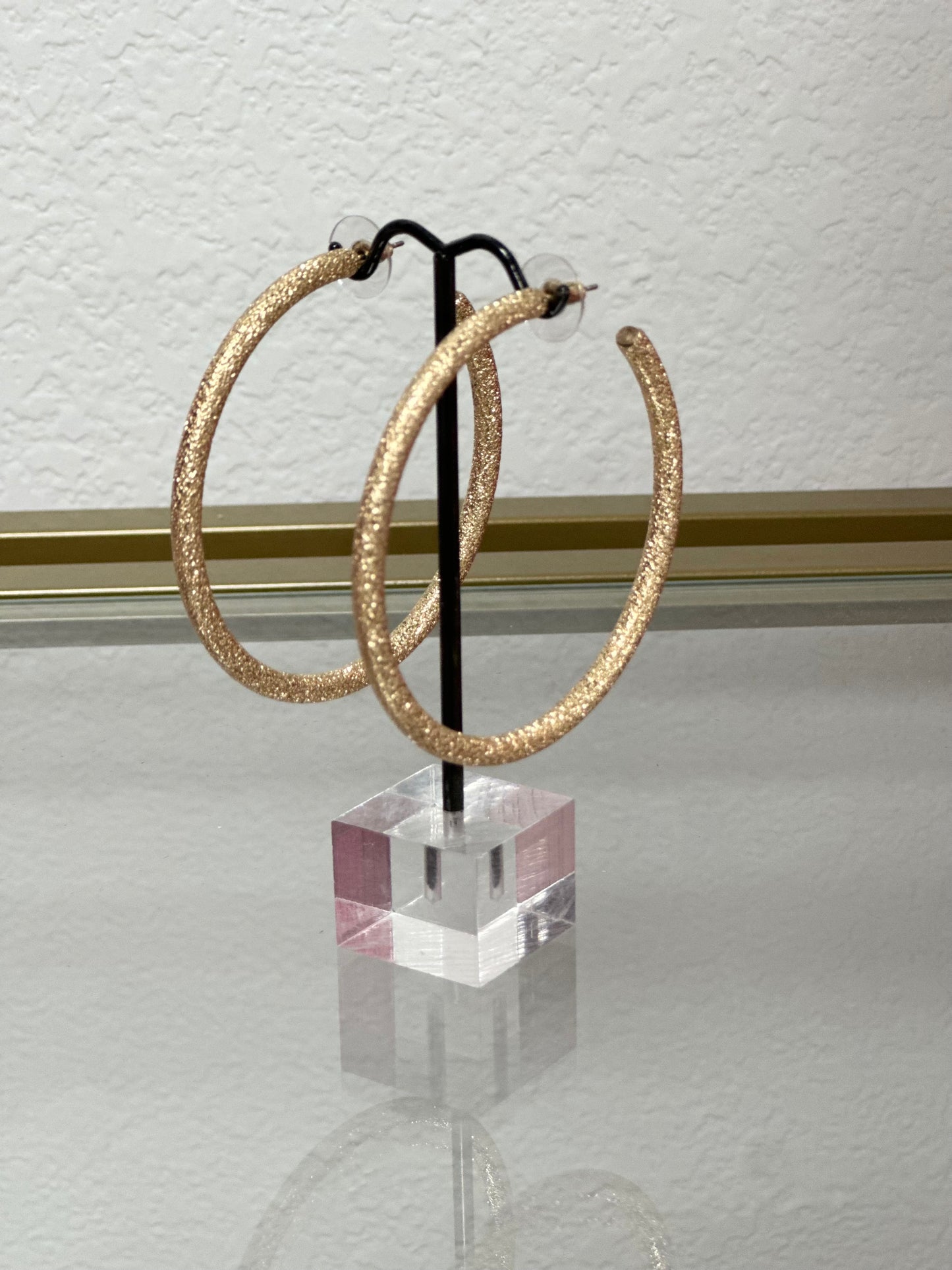 Textured Gold Hoop Earrings