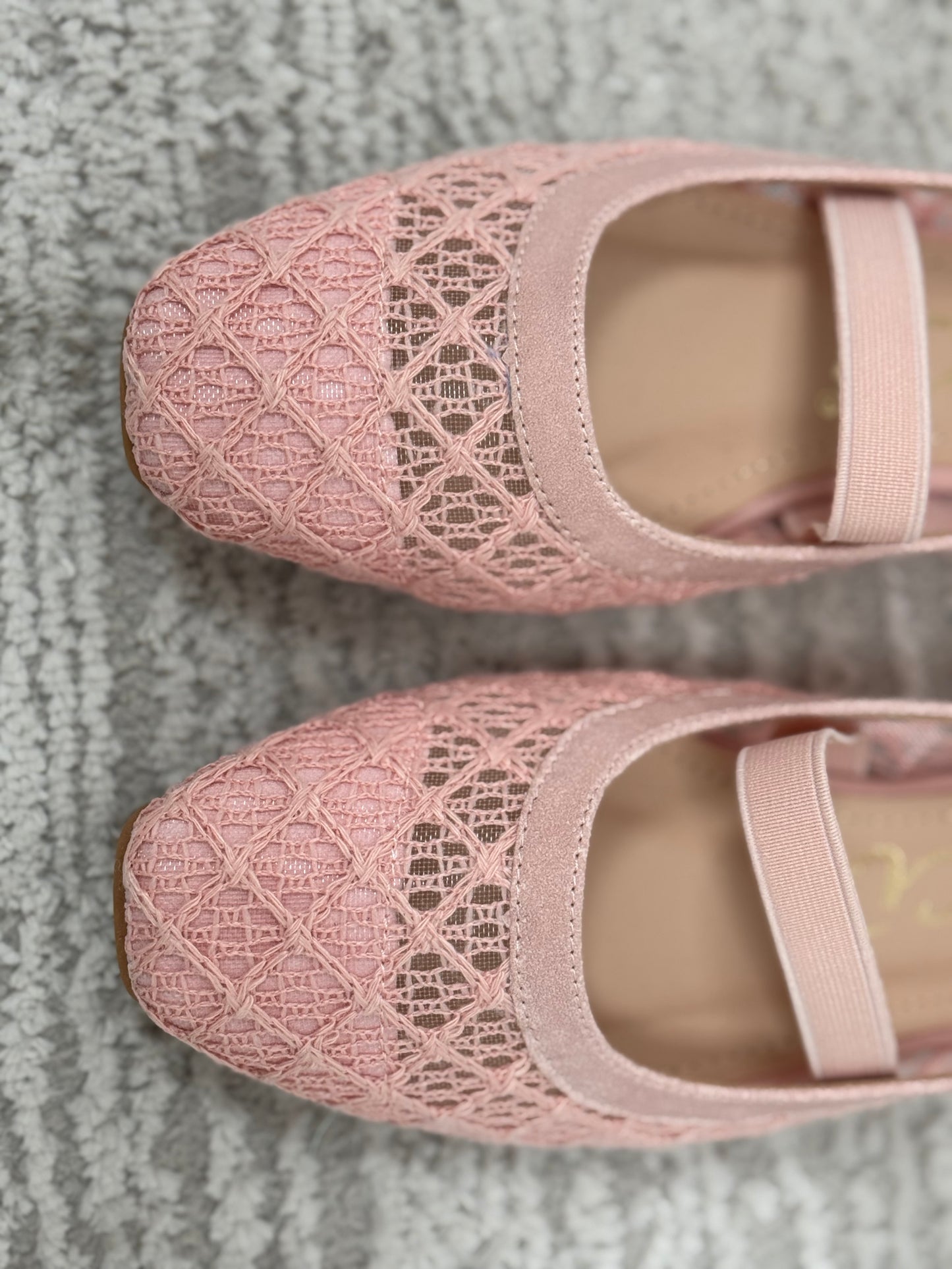 Blush Woven Mary Janes