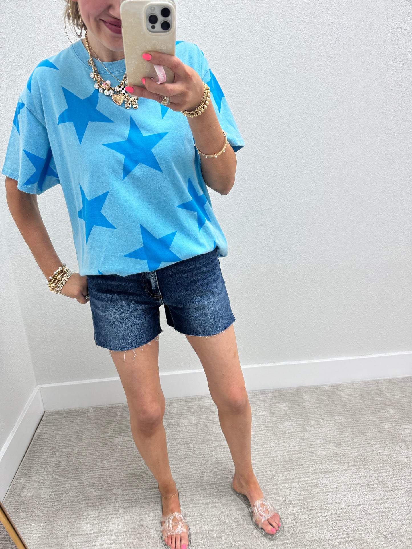 Aqua Star Printed Top