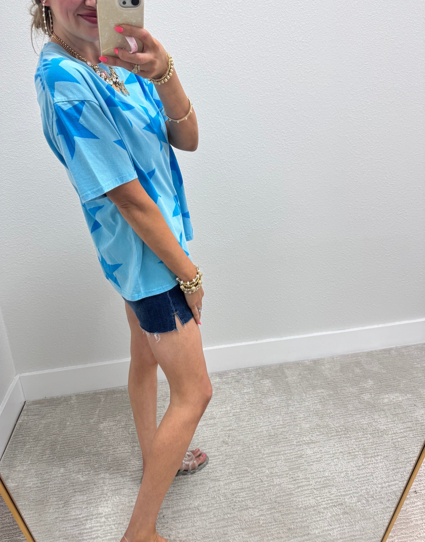 Aqua Star Printed Top