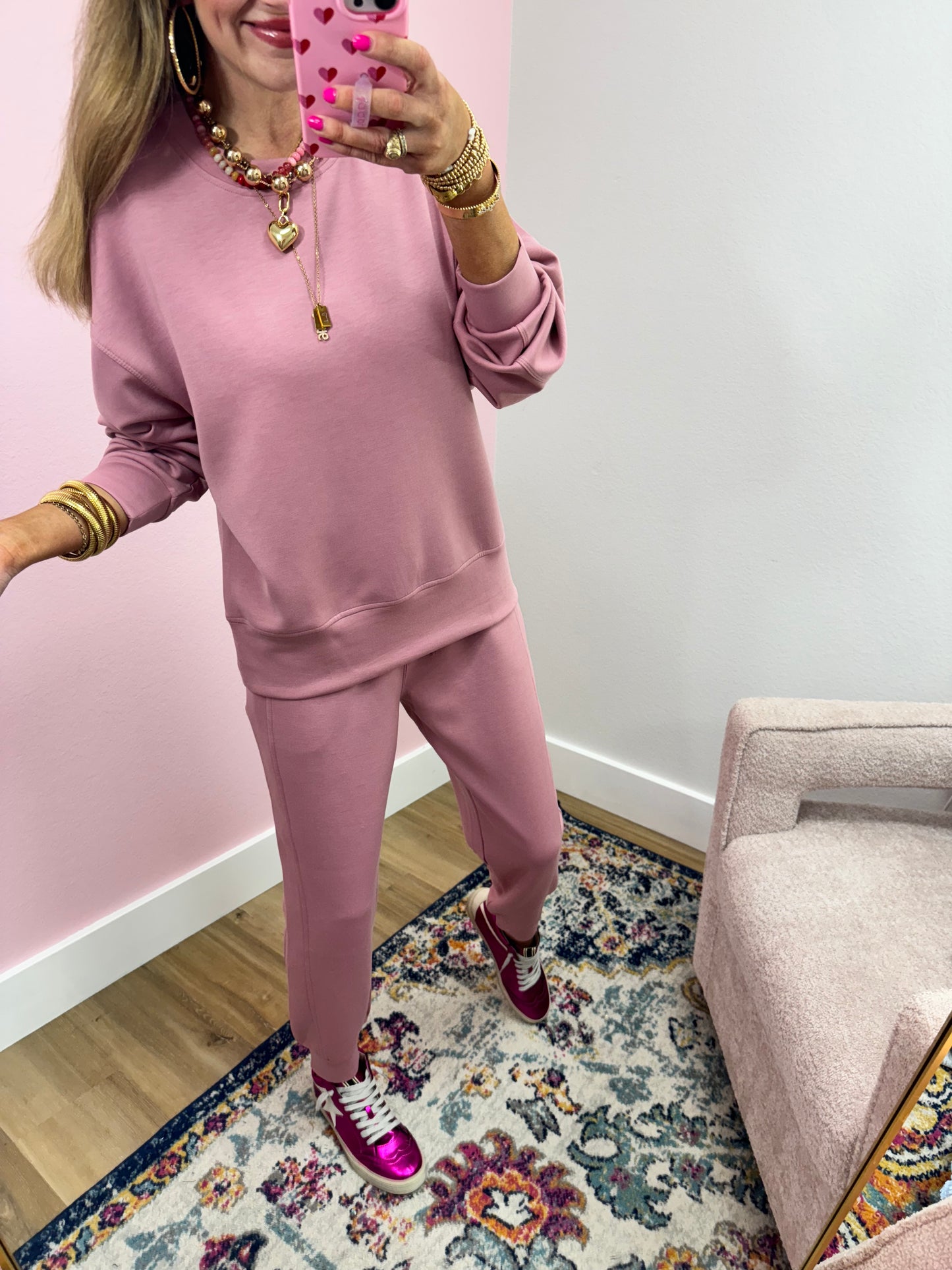Z Rose Scuba Two Piece Set