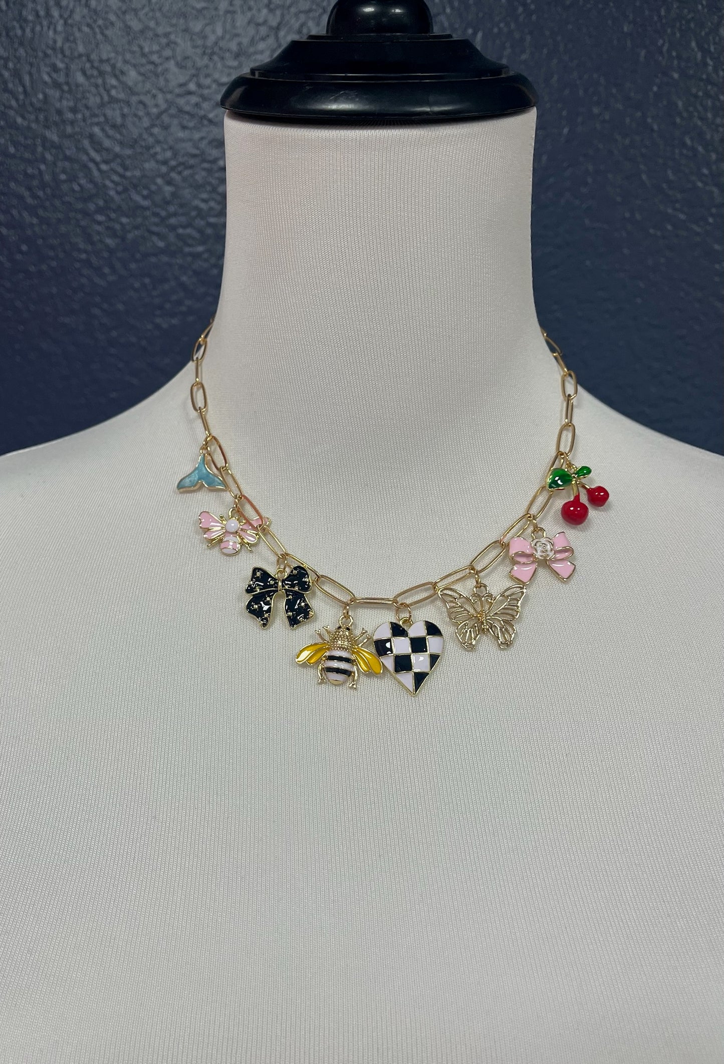 Bee Multi Charm Necklace FS