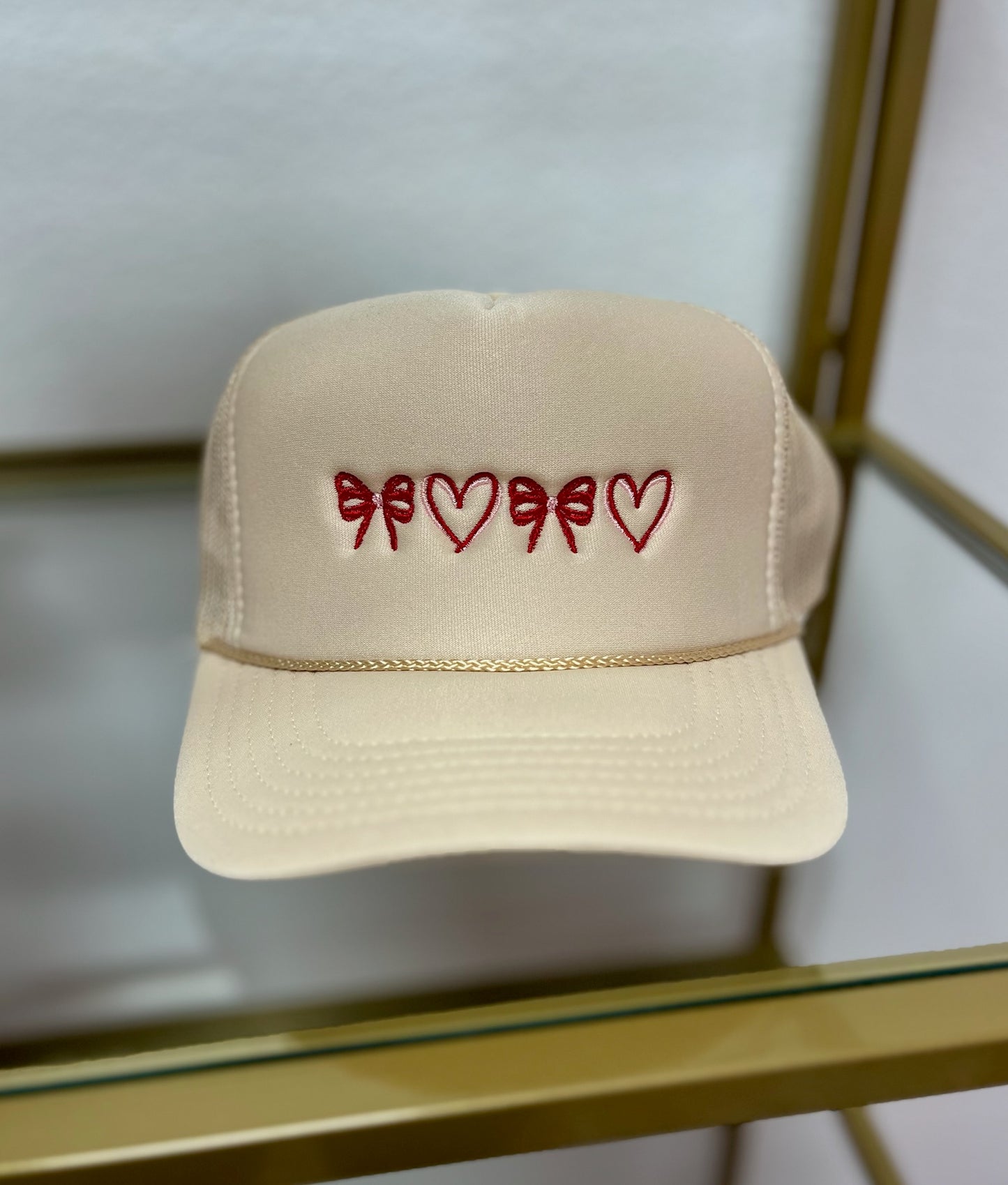 Bow and Heart Trucker Hat