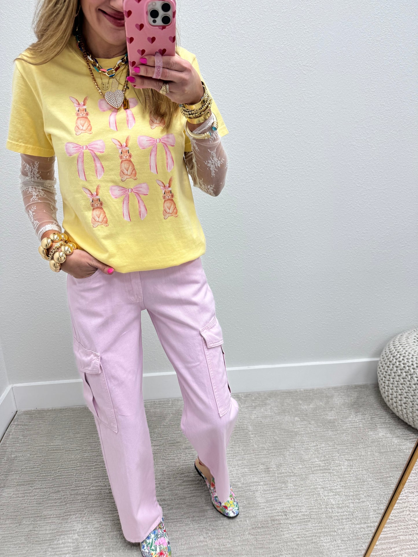 Easter Bunny Bow Graphic Shirt FS