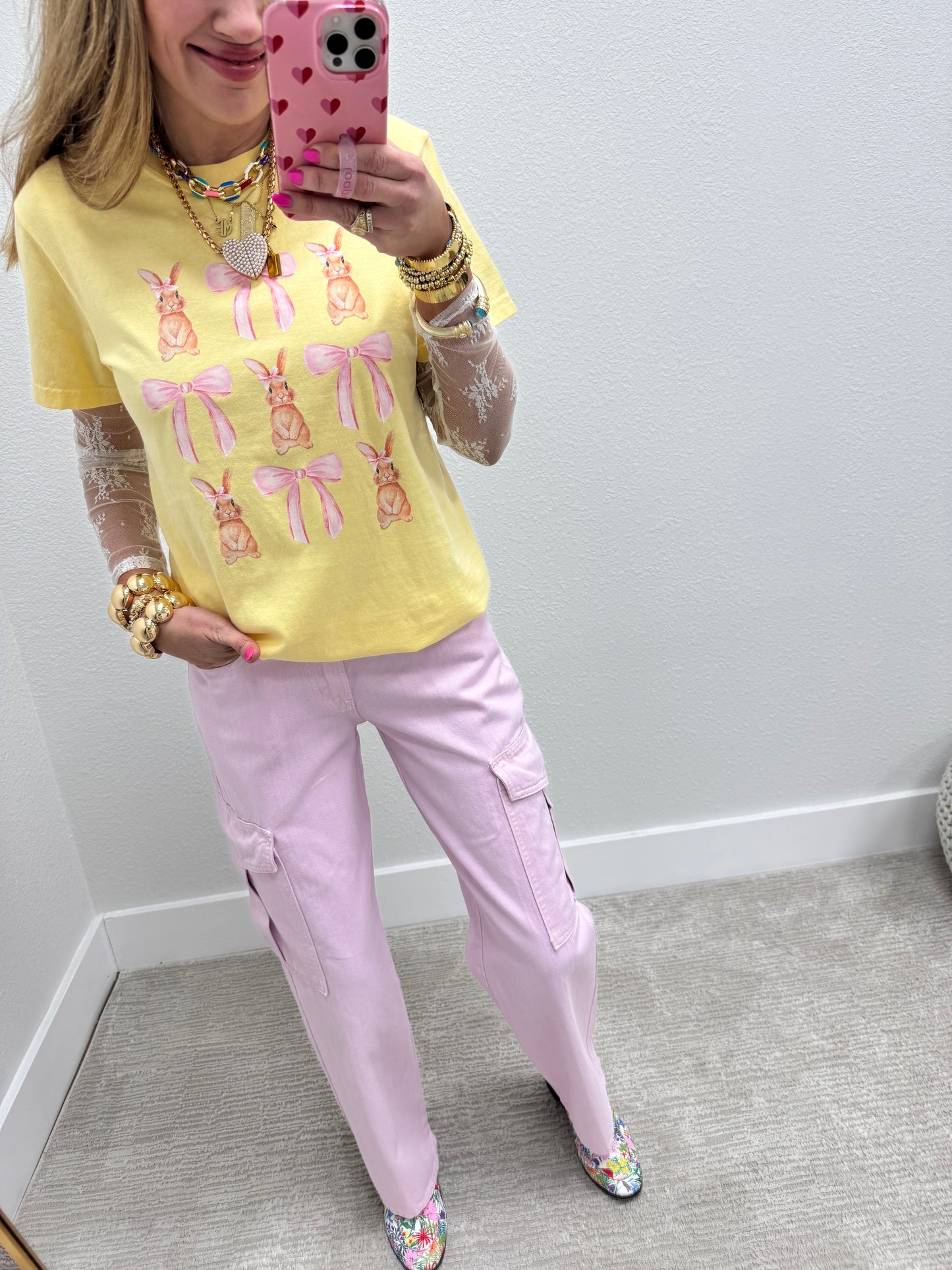 Easter Bunny Bow Graphic Shirt FS